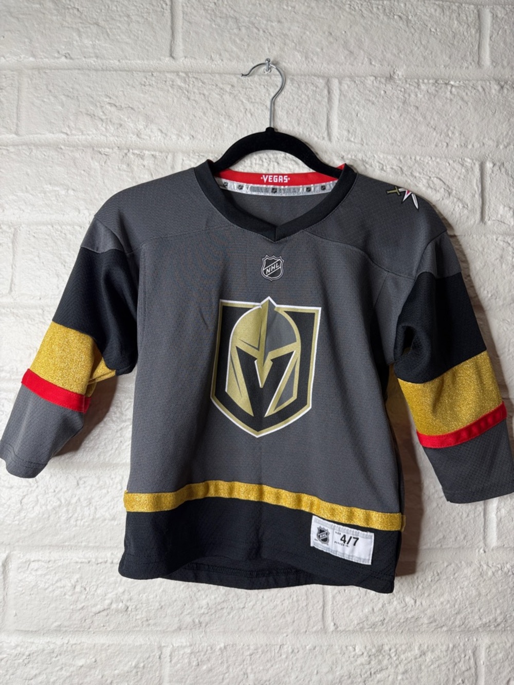 Youth Toddler NHL Vegas Golden Knights Home Jersey 4-5